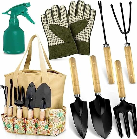 A gardening kit - gifts for moms 50th birthday, gift basket ideas for mom birthday
